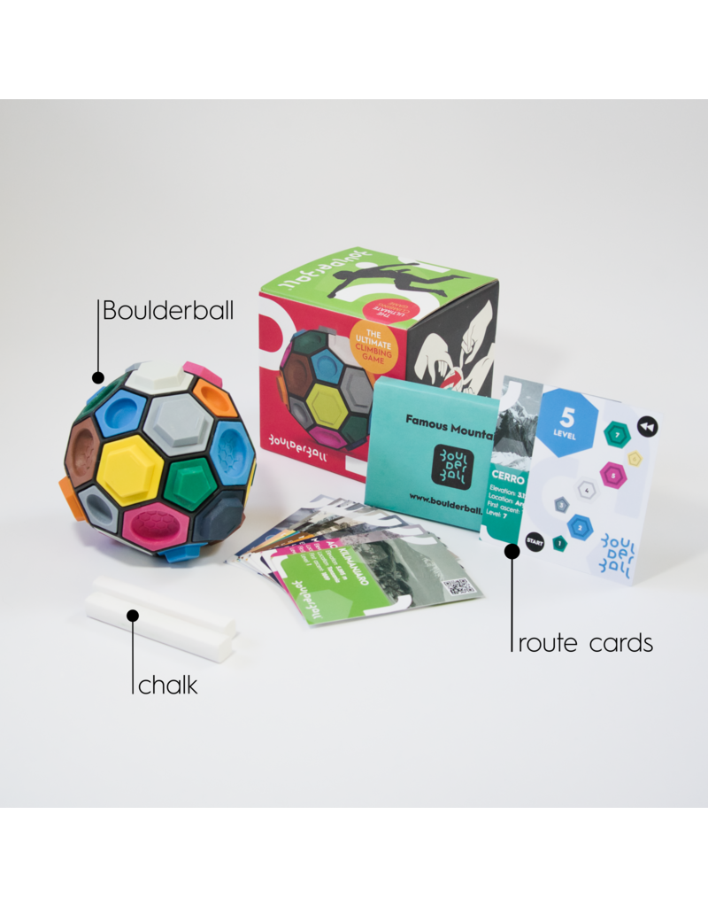 Boulderball - 3D-klimbal, wereldprimeur, in de kleinst mogelijke ruimte, concentratie, creativiteit en behendigheid