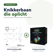 Cleverclixx voordeelset Ball Run Dazzling Lights 100 en 4 lichtgevende ballen