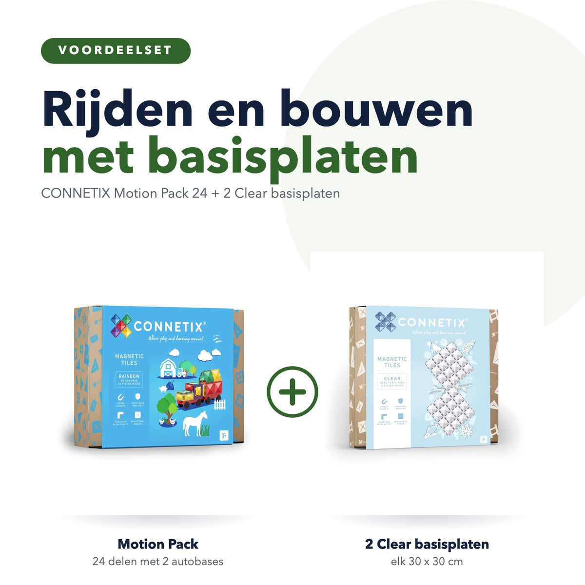 CONNETIX voordeelset Motion Pack 24 en 2 Clear basisplaten