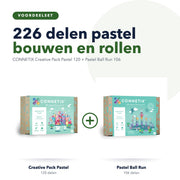 CONNETIX voordeelset Creative Pack Pastel 120 en Pastel Ball Run 106