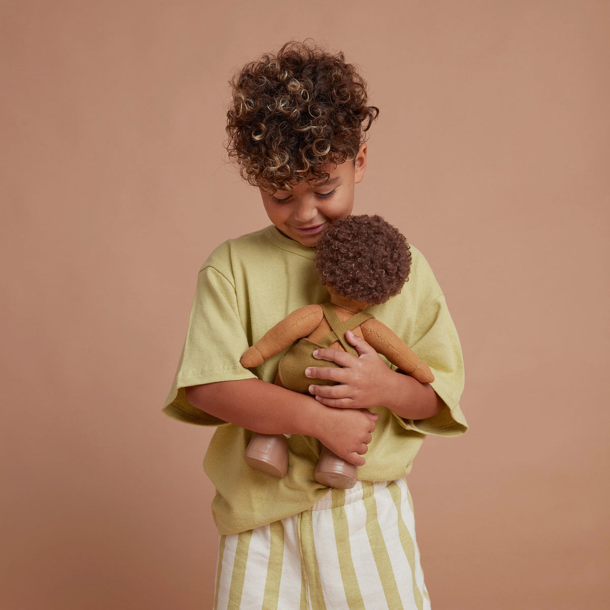 Dinkum Dolls - Button pop khaki