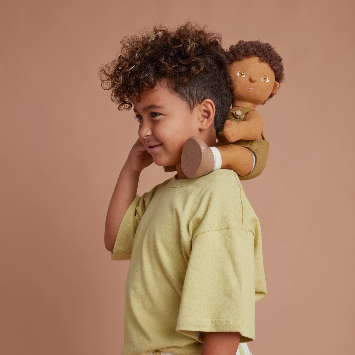 Dinkum Dolls - Button pop khaki