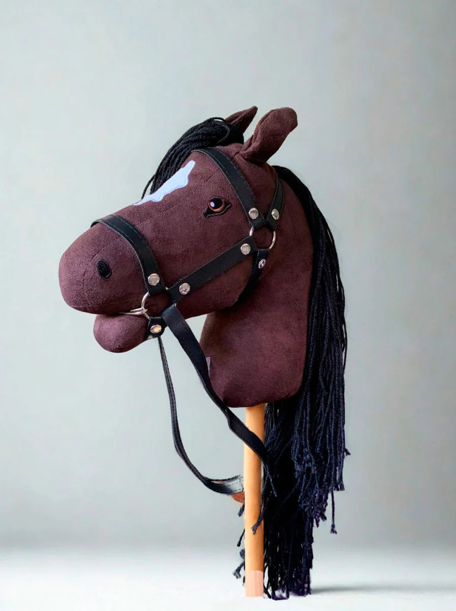 ByToizz - Deluxe stokpaard met open mond - bruin