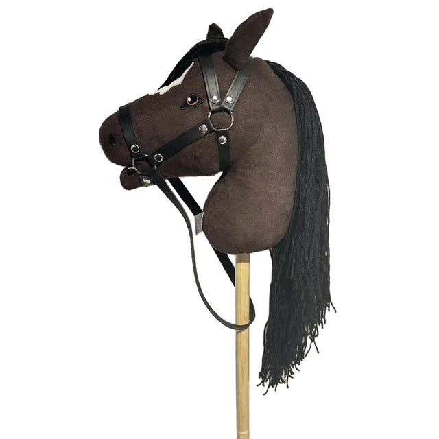 ByToizz - Deluxe stokpaard met open mond - bruin