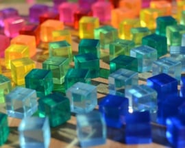 Bauspiel 100 Lucent Cubes Doorzichtige blokken