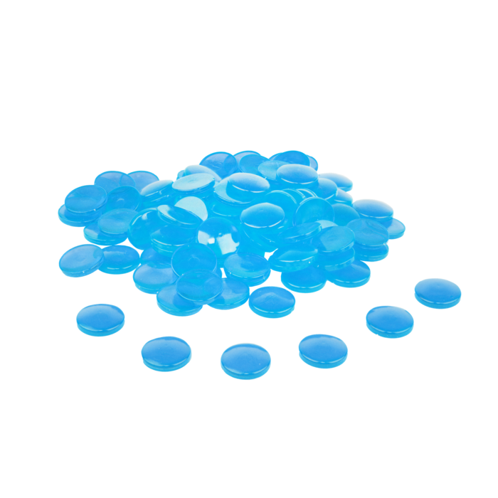 Wissner - 100 transparante dreuzelstenen - blauw