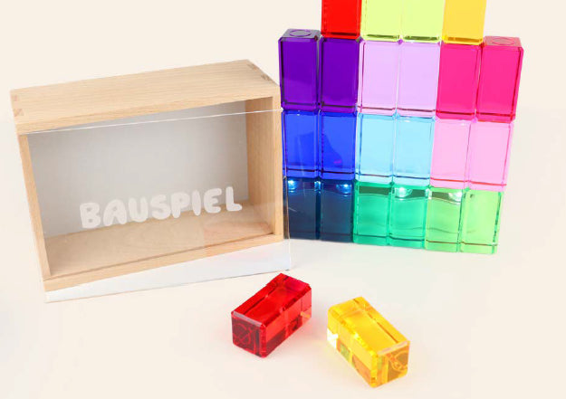 Bauspiel 24 XL Lucent Cubes Doorzichtige blokken