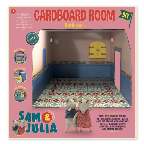 Het Muizenhuis - Kartonnen miniatuur badkamer