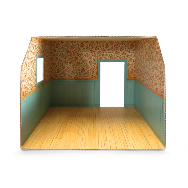 Het Muizenhuis - Kartonnen miniatuur slaapkamer