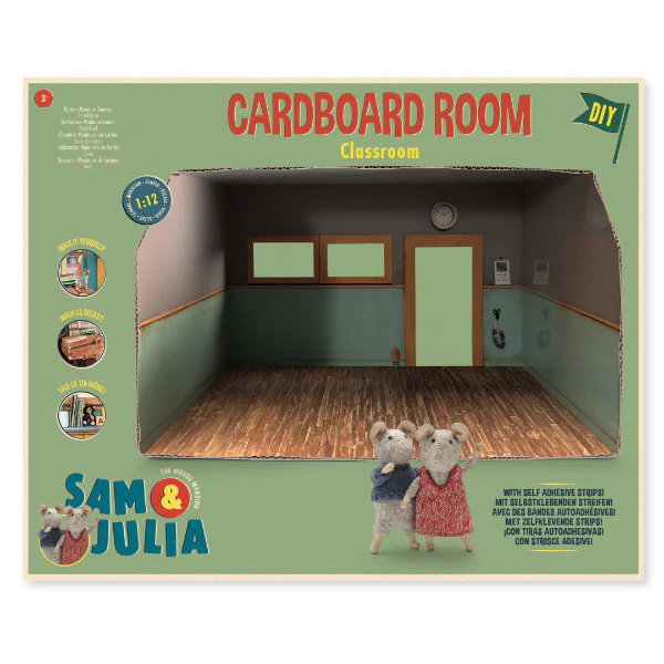 Het Muizenhuis - Kartonnen miniatuur klaslokaal