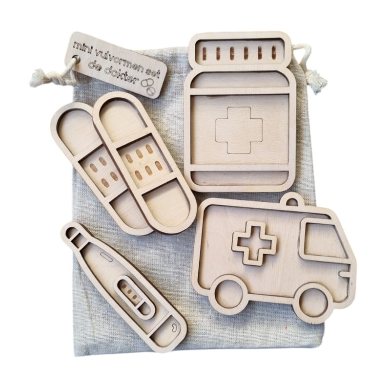 Kiddi - Mini vulvormen set De Dokter