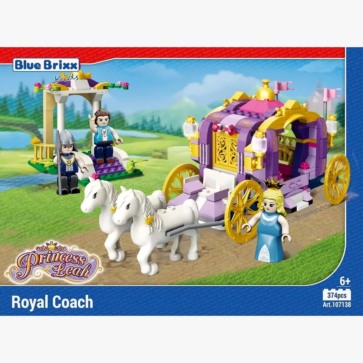 BlueBrixx - Prinses Leah Koninklijke koets (374 bouwstenen) 6+ jaar - bouwset