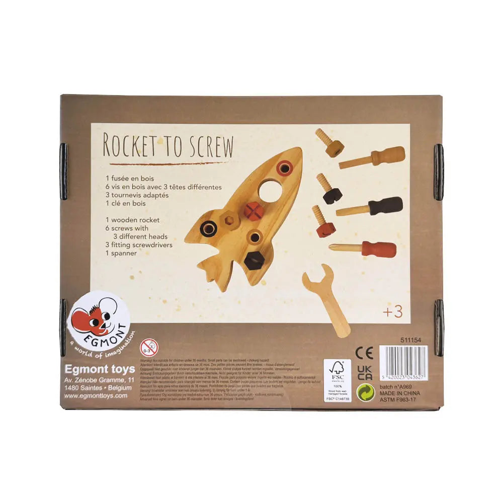 Egmont Toys - Houten raket om in elkaar te zetten