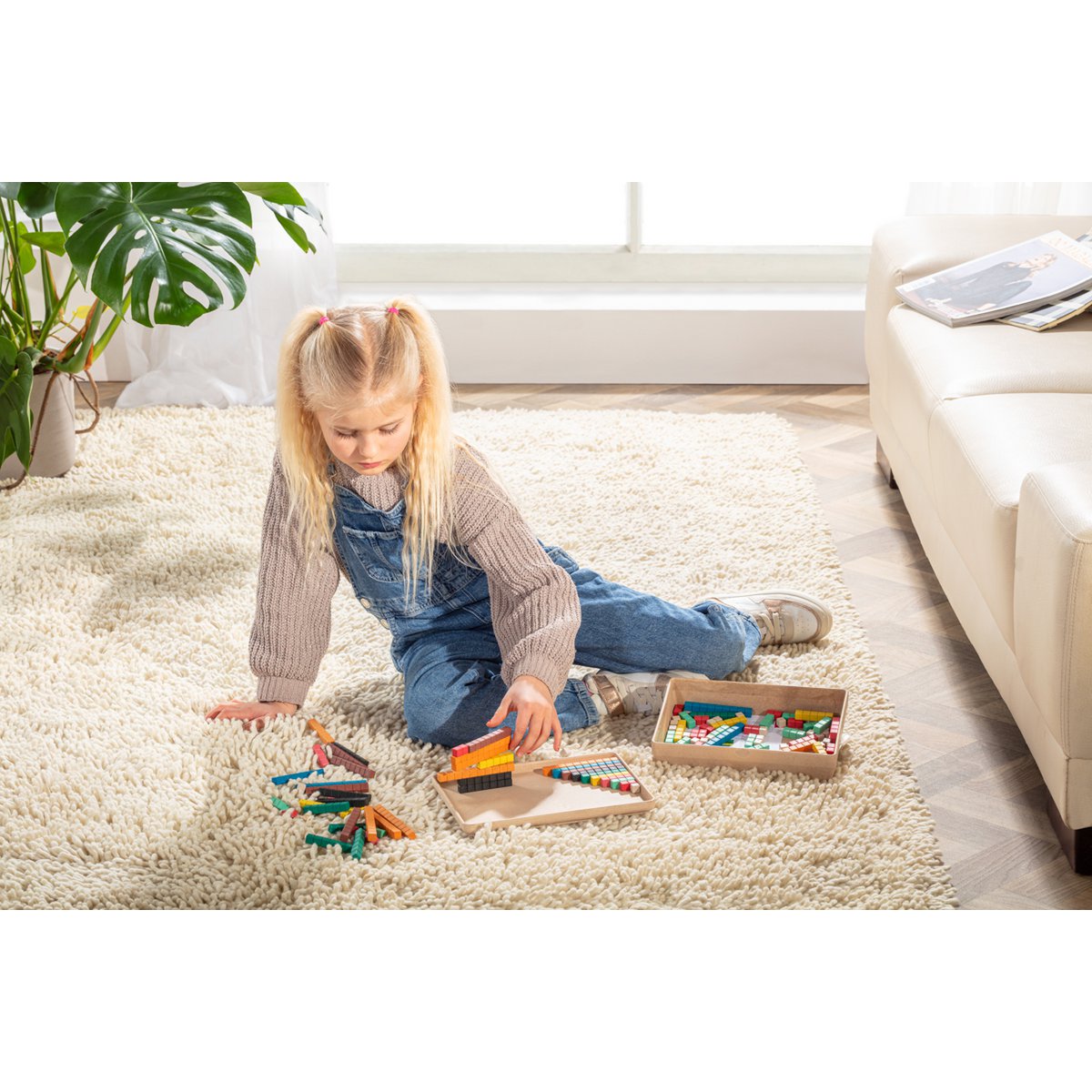 Wissner - rekenstaven in 10 kleuren - 126 stuks