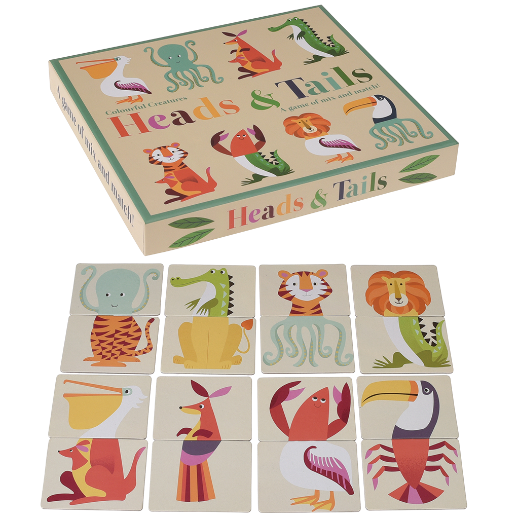 Rex London - Kop en Staart Spel Kleurrijke Dieren