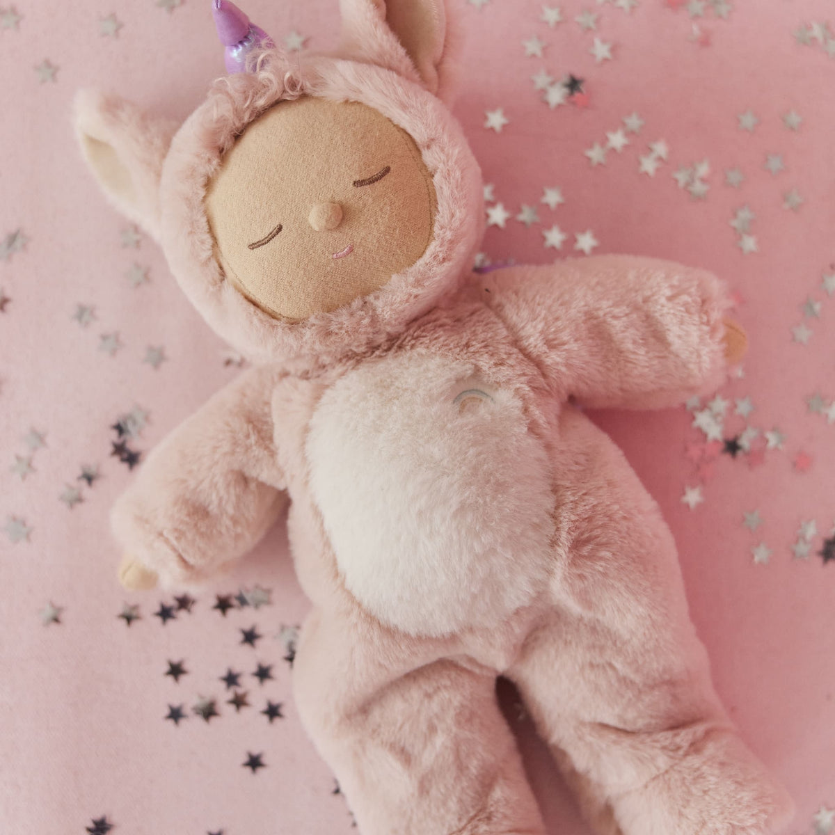 Dinkum Dolls - Cozy Dinkums knuffel eenhoorn Sugarpie roze