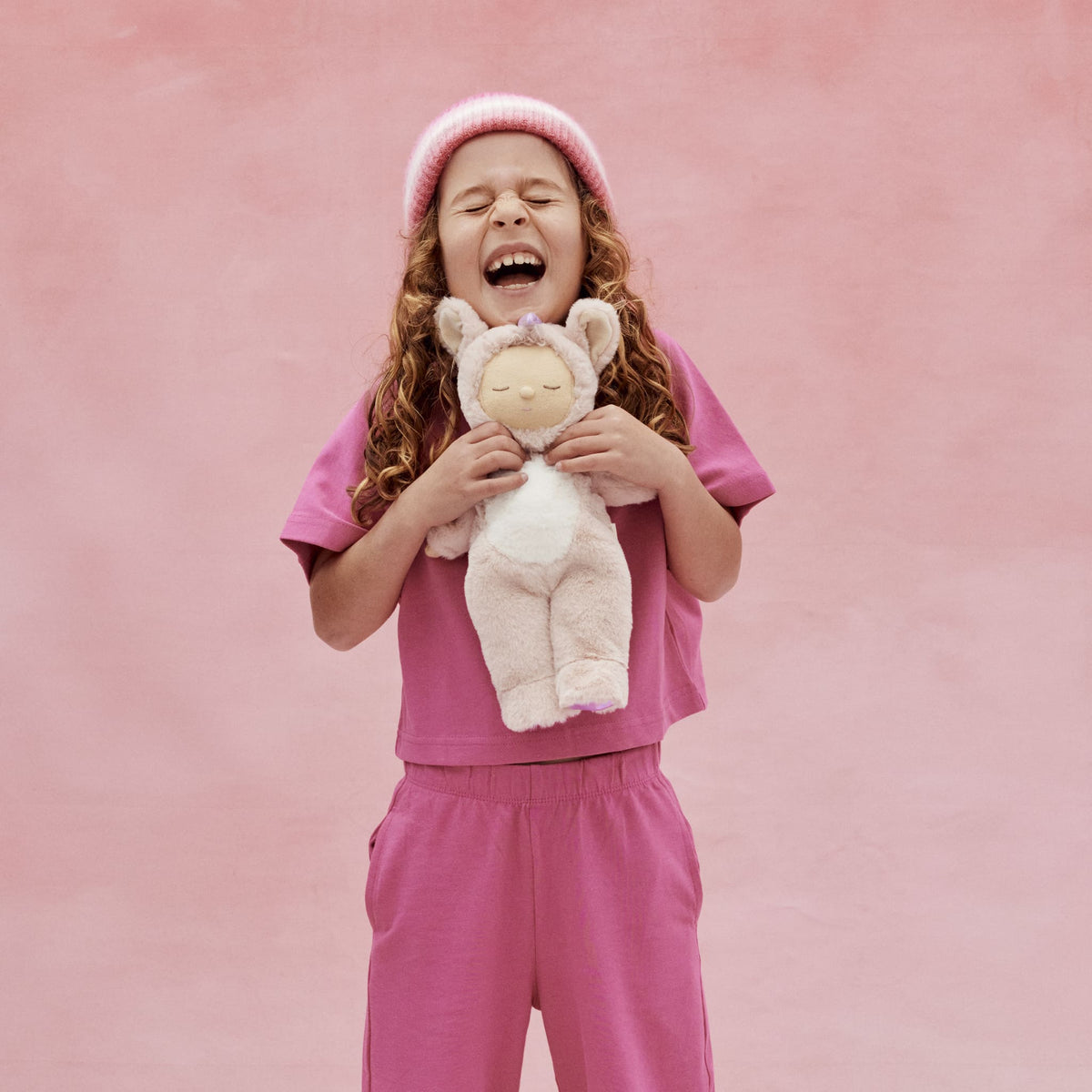 Dinkum Dolls - Cozy Dinkums knuffel eenhoorn Sugarpie roze