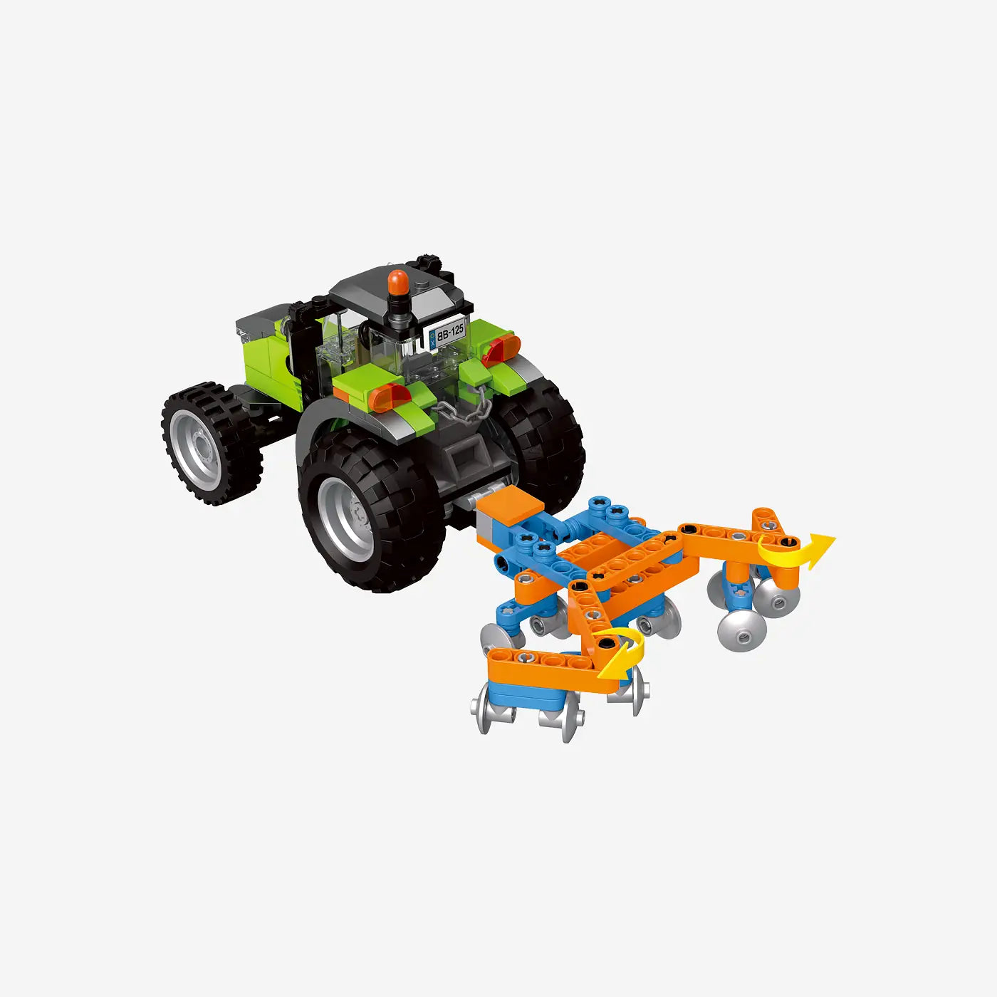 BlueBrixx - Grote Tractor met gereedschap (692 bouwstenen) 6+ jaar - bouwset