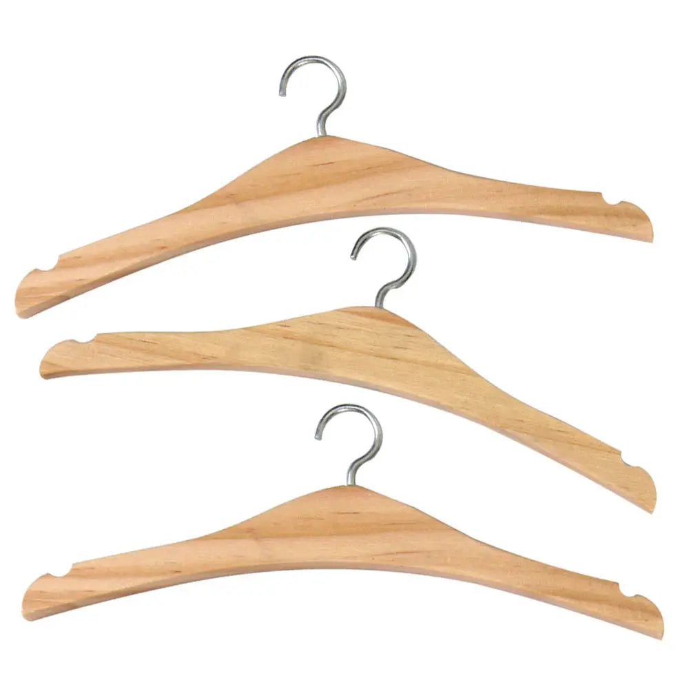 Egmont Toys - Houten poppenkleerhangers 18 cm (6 stuks)