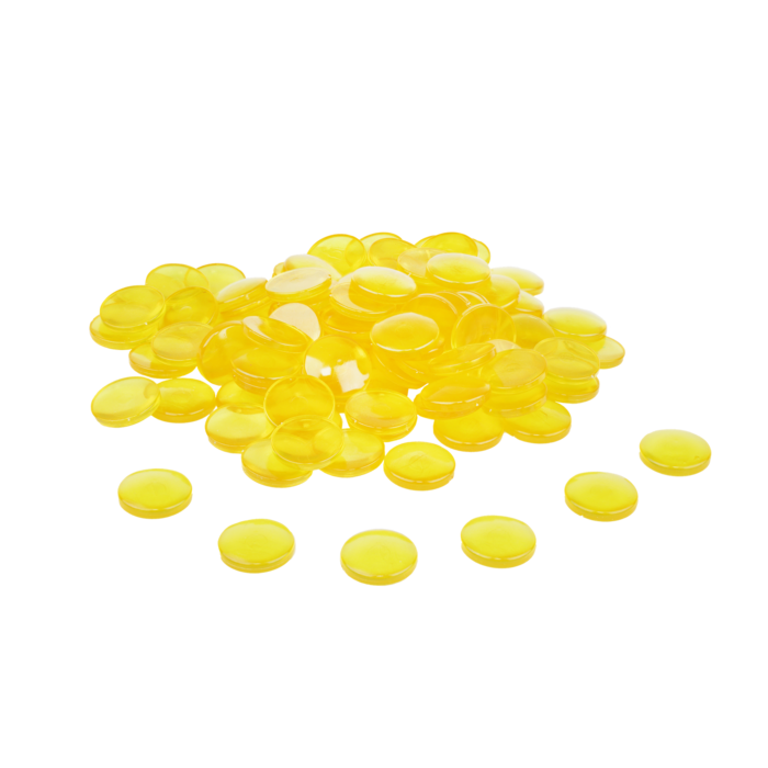 Wissner - 100 transparante dreuzelstenen - geel