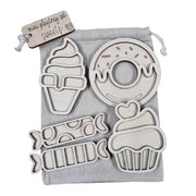 Kiddi - Mini vulvormen set Zoet - 5 houten vormen