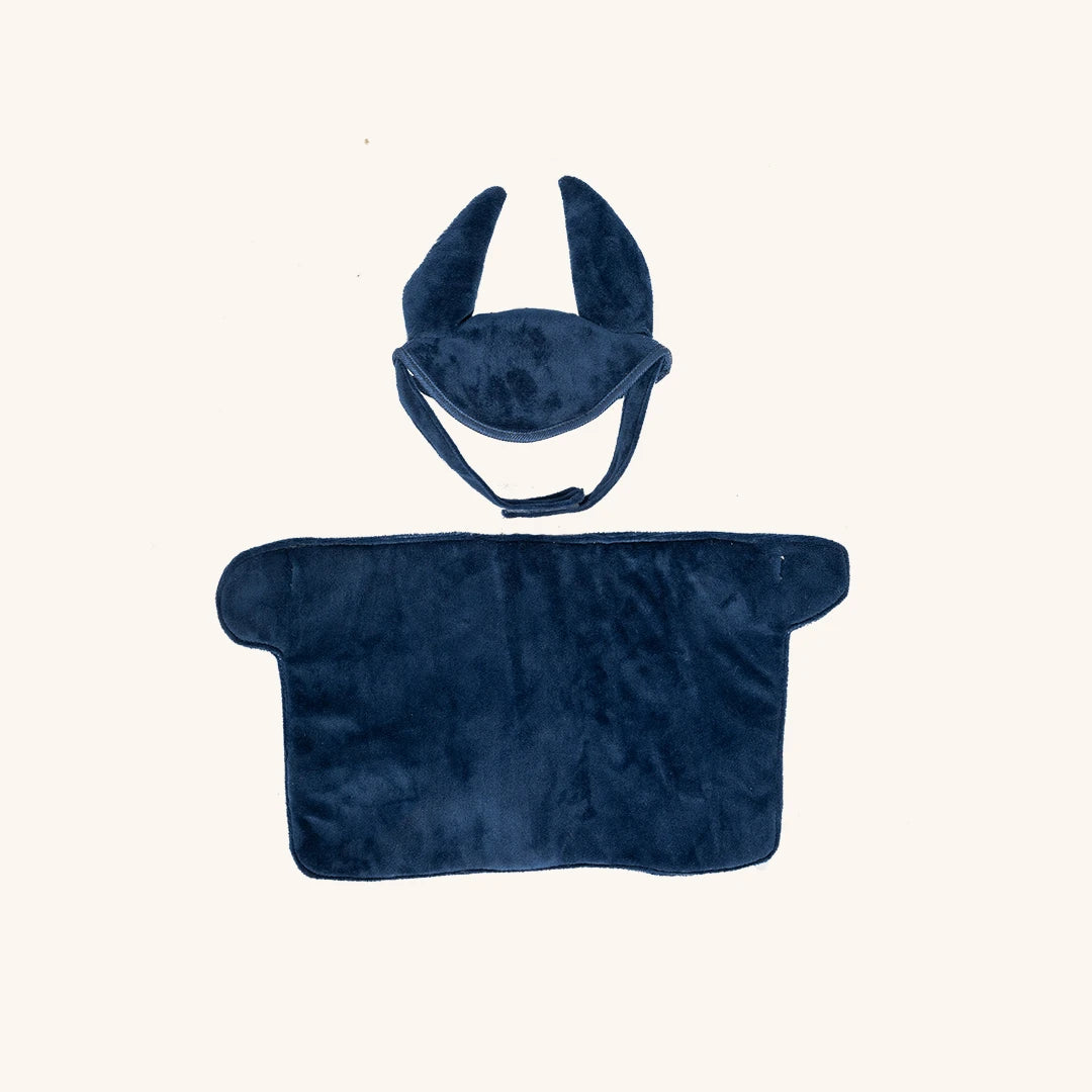 ByAstrup - Deken en Mutsje blauw velours