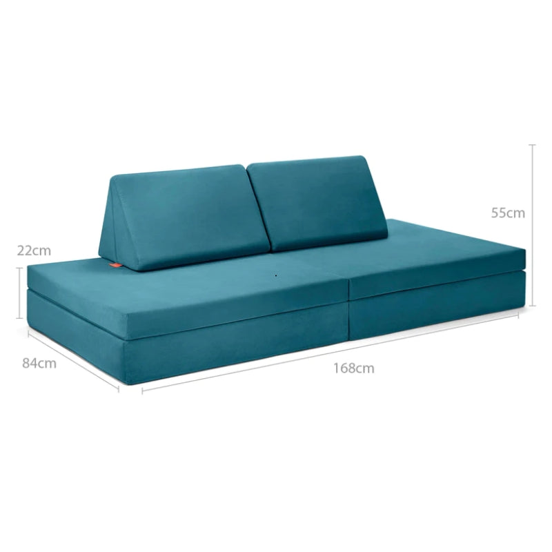 Funzy - Speelsofa - Speelbank - Dino Turkoois
