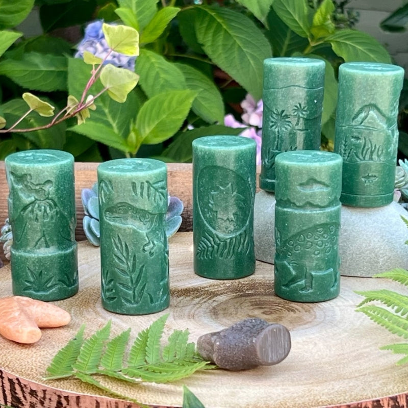 Yellow Door - 6 stempel rollers met dino's