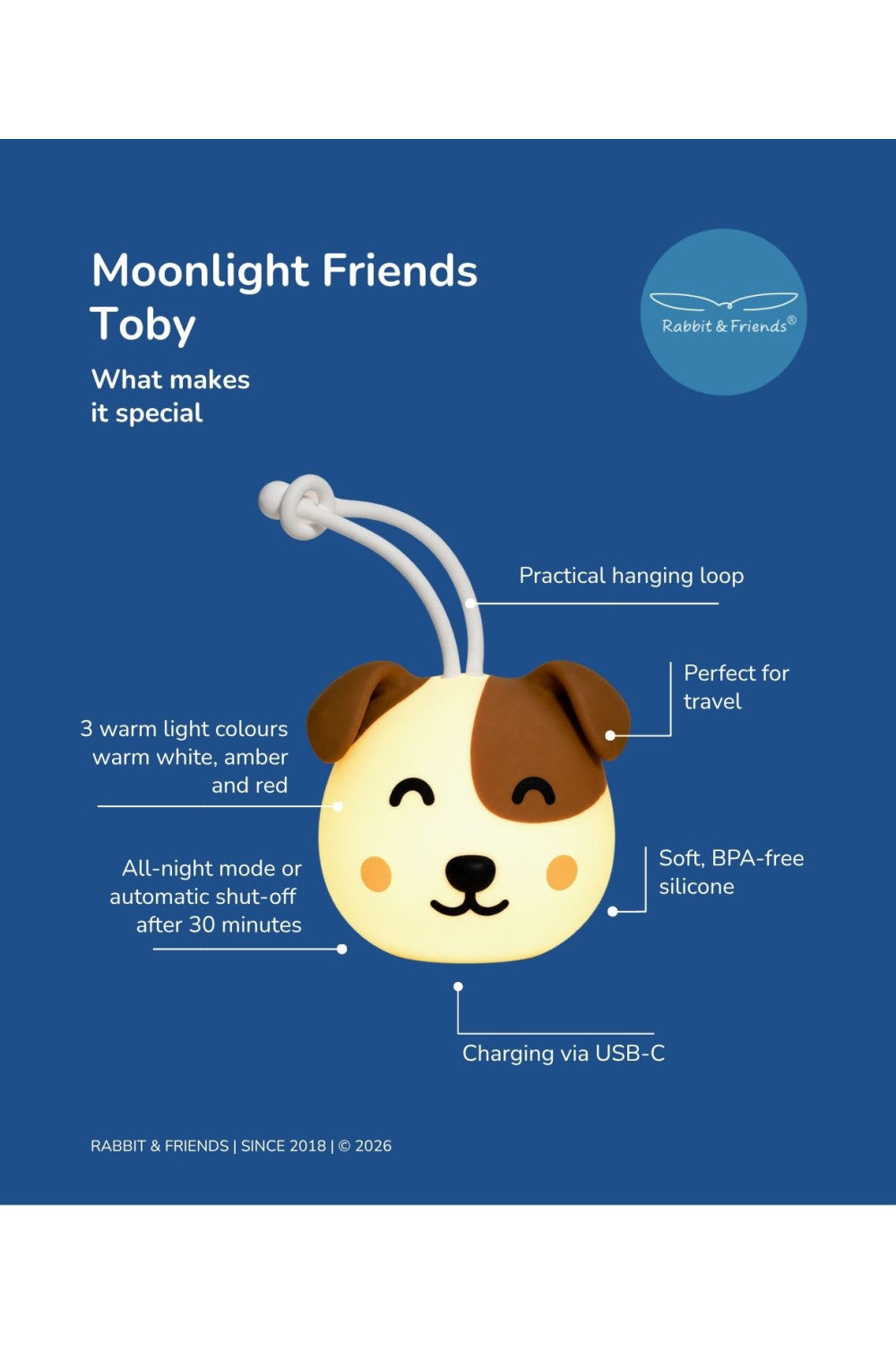Rabbit & Friends - Hanglamp Hond Toby Moonlight Friends