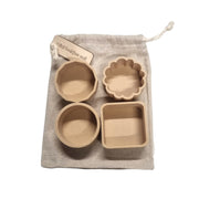 Kiddi - Bio mini bakjes set - 4 stuks in verschillende vormen