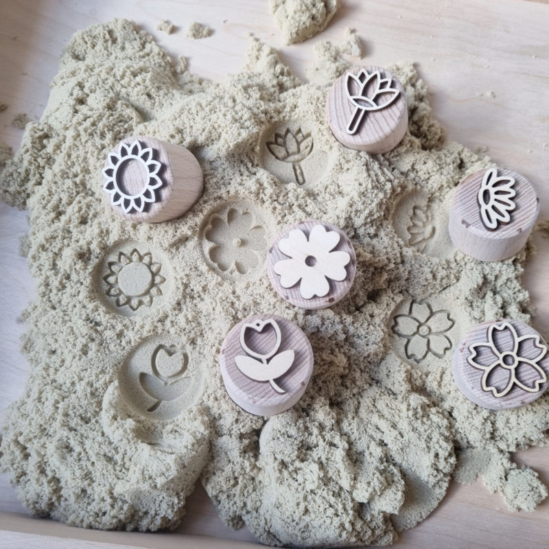 Kiddi - Houten stempelset Bloemen