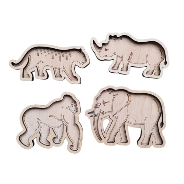 Kiddi - Mini vulvormen set Wilde dieren
