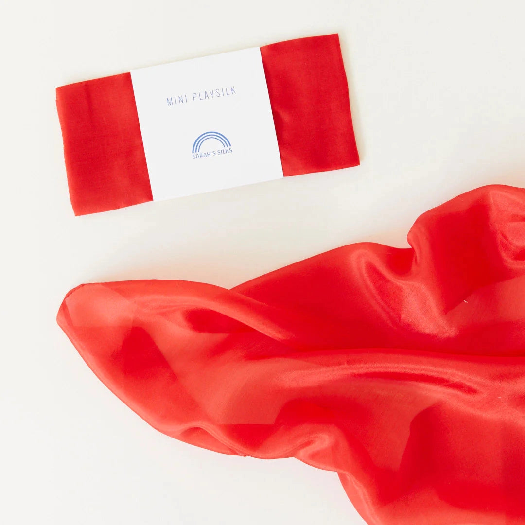 Sarah's Silks Mini Speelzijde Rood - 53x53cm
