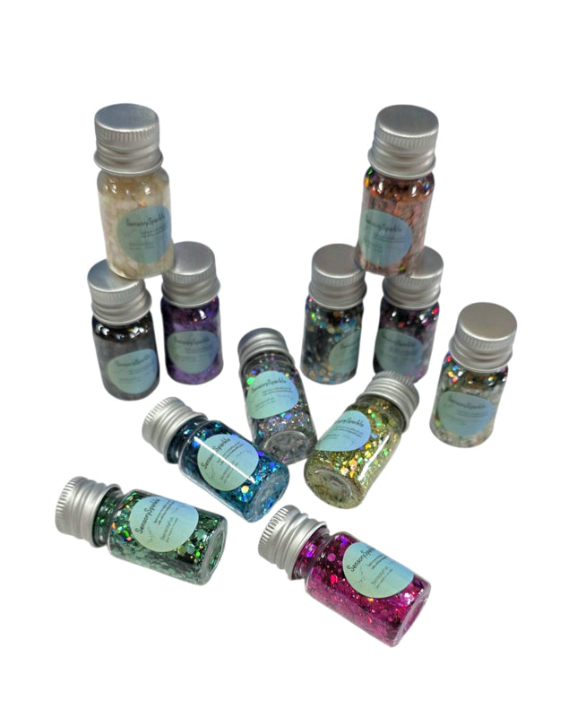SensorySparkle Bio-Glitter Set (12 x 8 gr) — Bio-glitter 12 x 8 gr