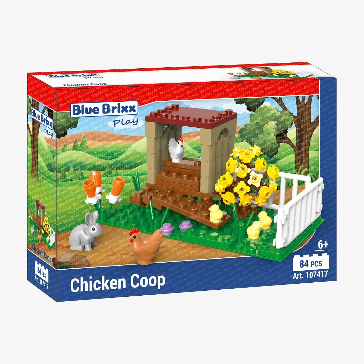 BlueBrixx - Kippenstal (84 bouwstenen) 6+ jaar - bouwset