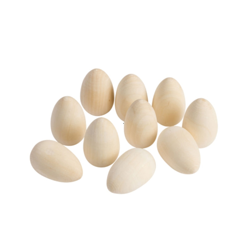 Eduplay - DIY houten eieren - 10 stuks