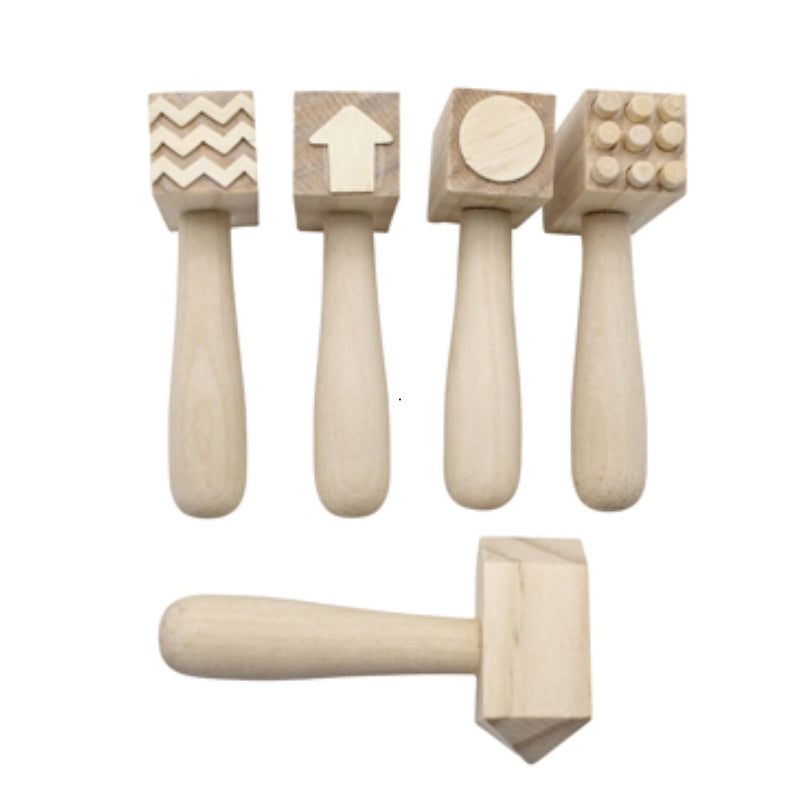 Eduplay - Houten hamers met patroon - 5 stuks