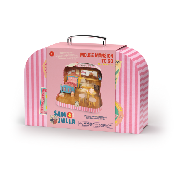Het Muizenhuis To Go - Ella's Balletkamer - Koffertje met inrichting