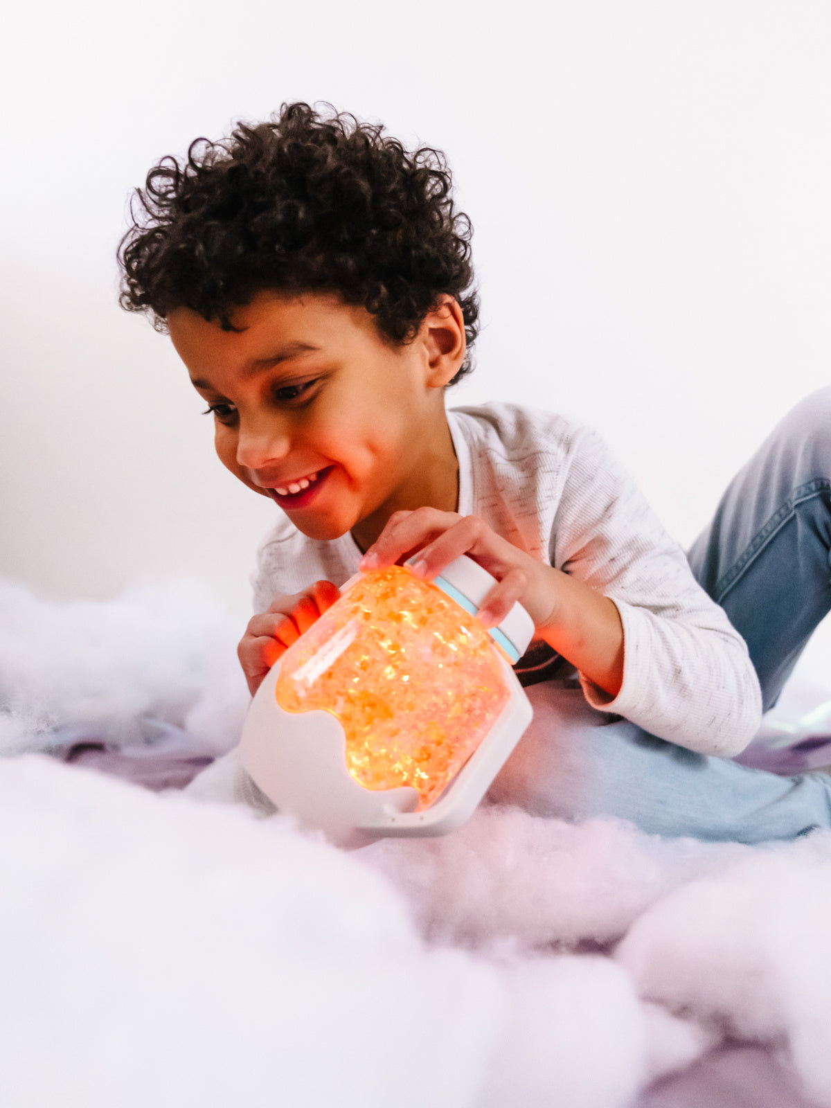 Glo Pals - Kleur veranderende speelpot - Sensory Play Cup Cloud Grey