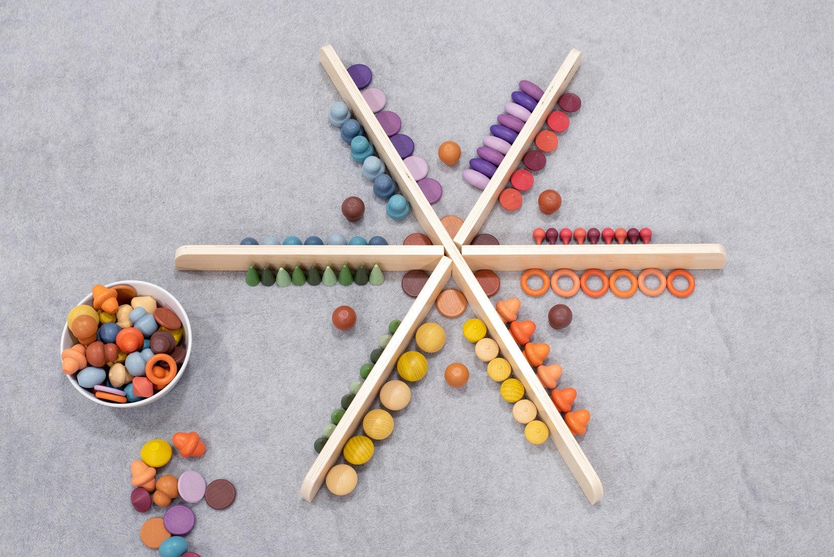 TickiT - Houten verdeler/divider voor zand- en watertafel