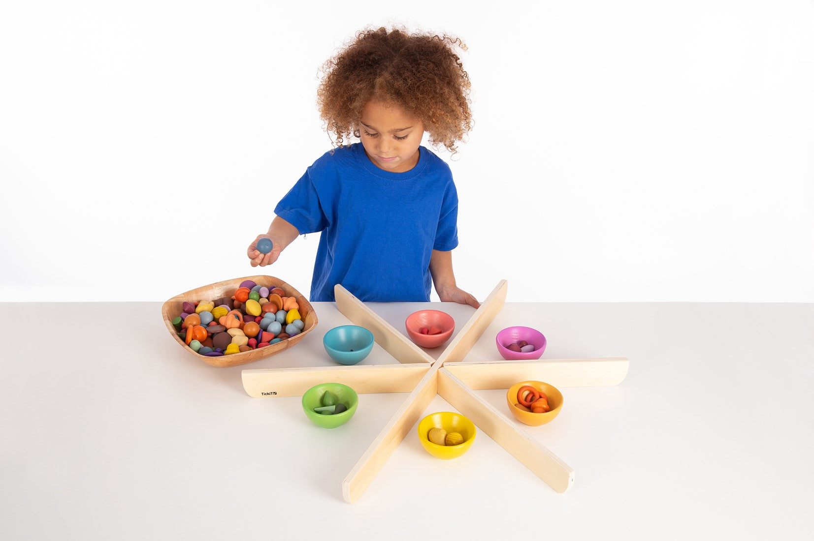 TickiT - Houten verdeler/divider voor zand- en watertafel