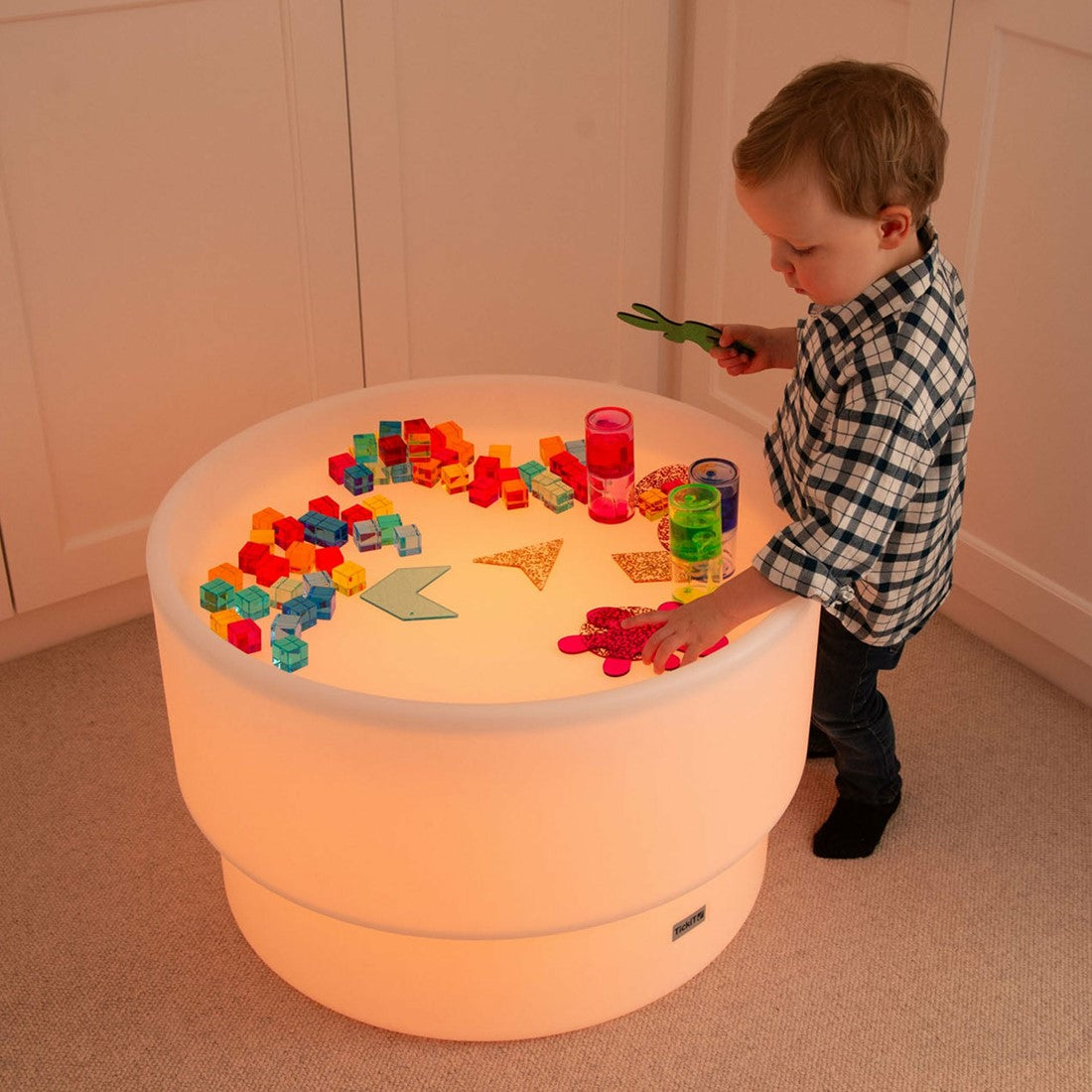 Zand- en watertafel (45cm) met verschillende kleuren licht - TickiT