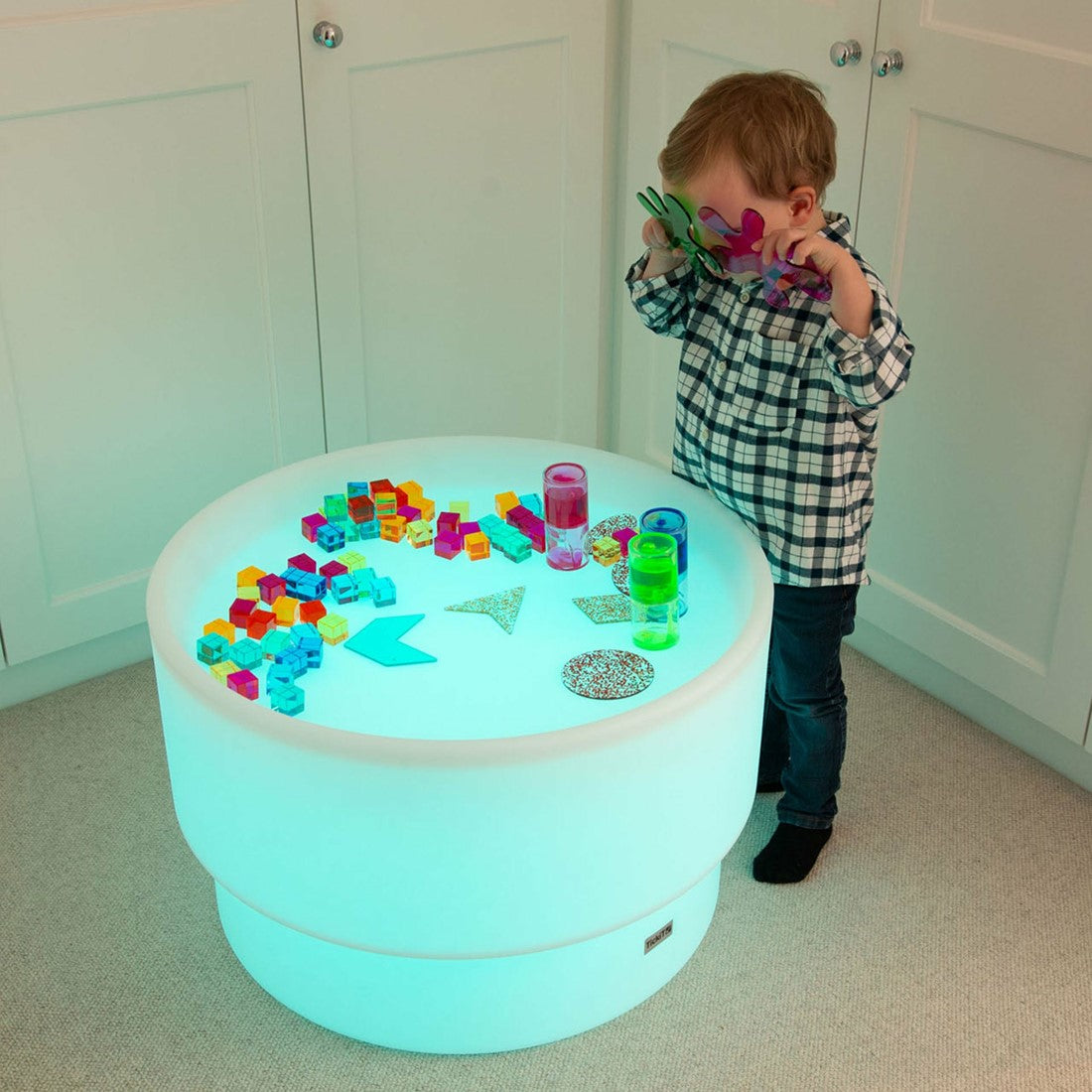 Zand- en watertafel (69cm) met verschillende kleuren licht - TickiT