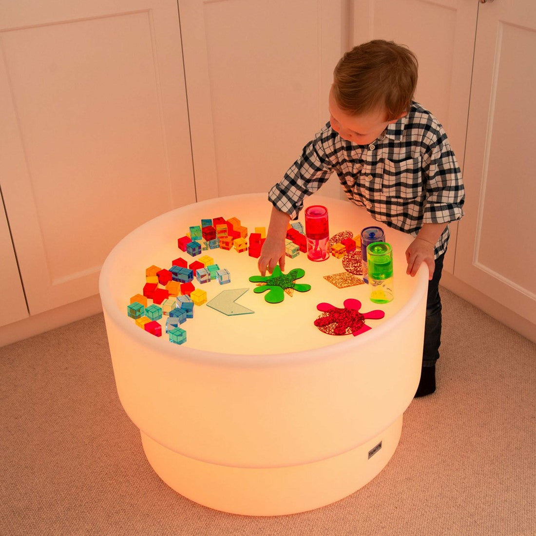 Zand- en watertafel (45cm) met verschillende kleuren licht - TickiT