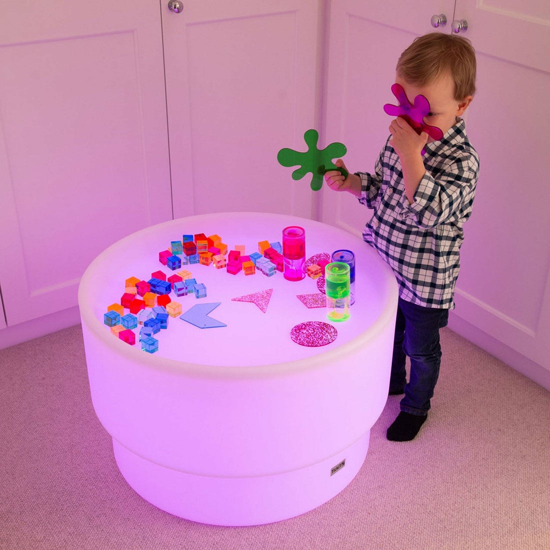 Zand- en watertafel (45cm) met verschillende kleuren licht - TickiT