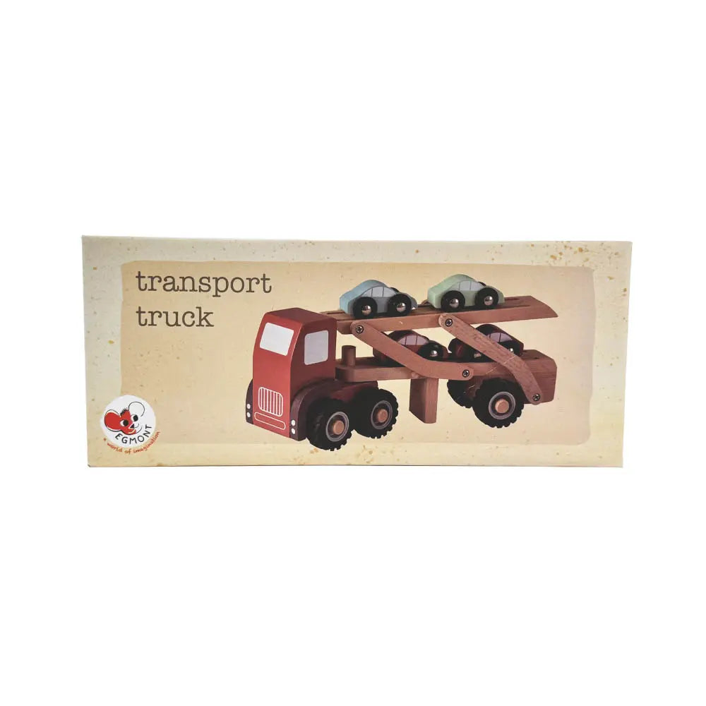 Egmont Toys - Houten autotransporter met 4 auto's