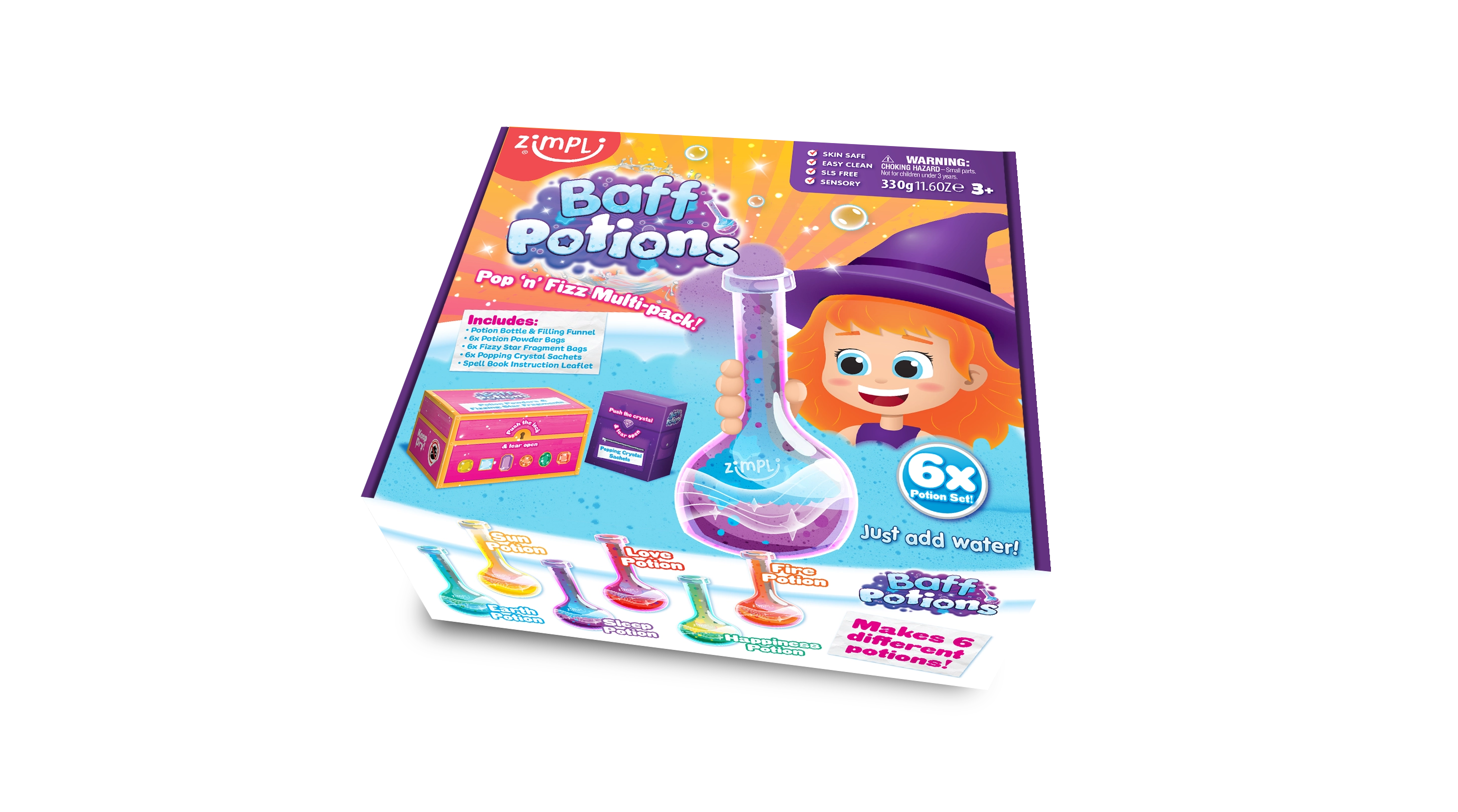 Zimpli Kids - Baff Potions maak toverdrankjes - Pop'n'Fizz Multipack