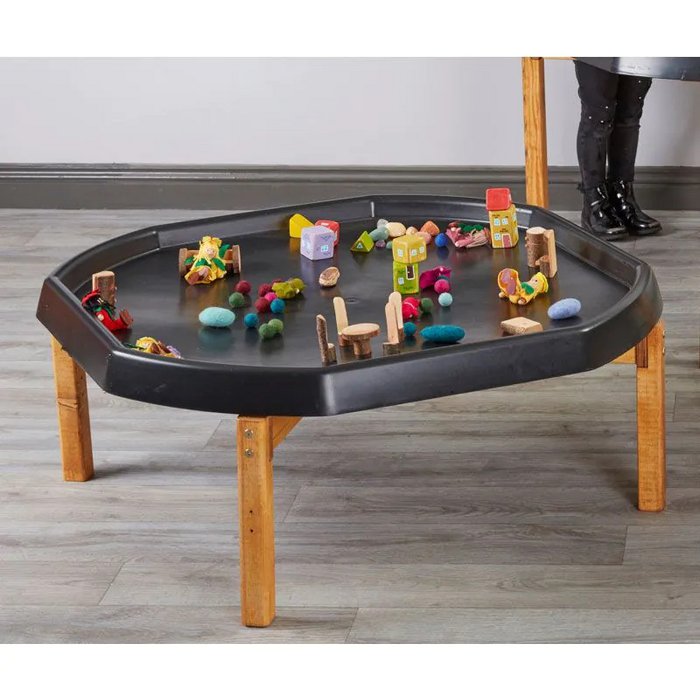 SET Tuff Tray zwart (100cm) + Houten Onderstel 40cm hoog