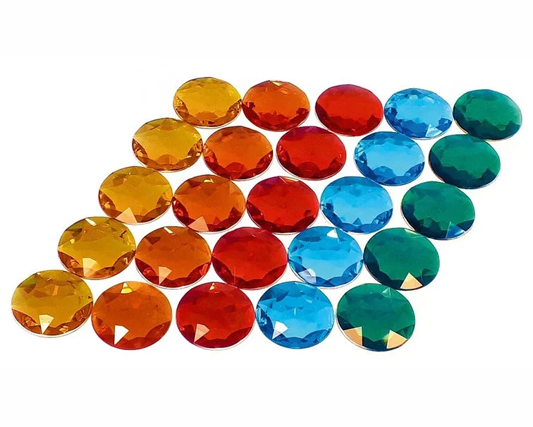 Bauspiel 25 Reuze Glitterstenen XL