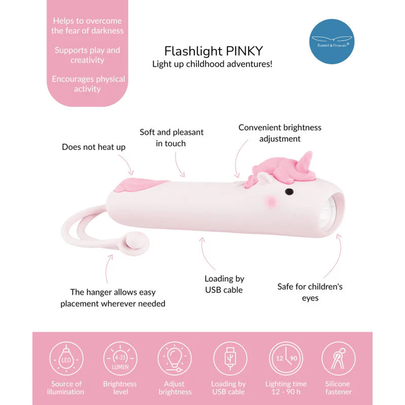 Rabbit & Friends - Unicorn Silicone Zaklamp